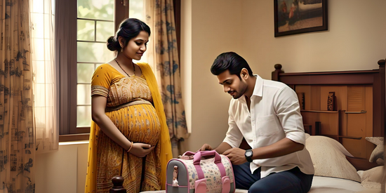 Pregnant Mother Eating Snacks
