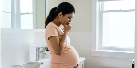 Pregnant mother having nausea